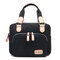 Casual Nylon Waterproof Tote Handbag Pattern Printing Shoulder Bag Crossbody Bags For Women - Black