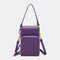 Women 6.5 inch Touch Screen Bag RFID Blocking Handbag - Purple