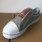 حذاء نسائي كبير الحجم من القماش غير رسمي مبركن الانزلاق على الأحذية المسطحة - اللون الرمادي