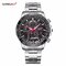 LONGBO Charming Mens Watches Stainless Steel Luminous Waterproof Silver Watches for Men - Black