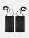 Women Alligato PU leather Clutch Bag Card Bag Phone Bag Crossbody Bag Phone Case Makeup mirror - Black