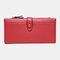 Women 21 Card Slots Solid Long Wallet Purse Phone Bag - Red