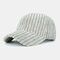 Men Women Striped Corduroy Baseball Cap Sun Hat Outdoor Sunshade Hat - Gray