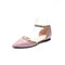 Women Pointed  Buckle Strap Sandals Flat  - Pink
