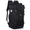 Men 40L Multifunctional Multi-Carry Large Capacity Travel Outdoor Backpack Laptop Bag Crossbody Bag - Black