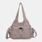 Women Multi-pocket Waterproof Woven Hardware Crossbody Bag Shoulder Bag Handbag Tote - Apricot