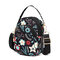 Women Print Floral Crossbody Bag Multi-pocket Phone Purse - #02