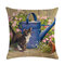 Cartoon Cat Pattern Cotton Linen Throw Pillow Cushion Cover Seat Car Home Sofa Bed Decorative Pillowcase - #3
