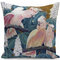 Tropical Flora And Fauna Retro Painting Parrot Peach Velvet Pillowcase Home Fabric Sofa Cushion Cover - #3