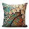 3D Colorful Funda de cojín de flores de árbol Almohada de lino de algodón Caso Decoración de sofá para el hogar - #5