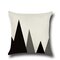 Black Geometric Arrow Wave Dot Linen Pillow Cushion Black And White Cross Geometry Without Core Car Home Decoration Pillowcase - #5