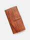 Men Women Vintage Multifunction Money Clip 6.5 Inch Phone Bag Wallet Clutch Bag - Brown