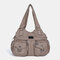 Women Waterproof Anti-theft Large Capacity Crossbody Bag Shoulder Bag Handbag Tote - Khaki
