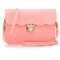 Women PU Leather Cover Phone Bag Little Crossbody Bag Messenger Bag - Pink