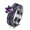 Simple Women Ring Glass Crystal Rhinestone Luxury Ring  - Purple