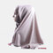 Solid Color Bubble Knit Scarf Women Muslim Hijab Long Scarf Wrap Scarves - #03