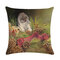 Cartoon Cat Pattern Cotton Linen Throw Pillow Cushion Cover Seat Car Home Sofa Bed Decorative Pillowcase - #2