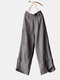 Asymmetrical Hem Solid Color Casual Plus Size Pants - Grey