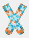Unisex Cotton Tie-dye Maple Leaf Pattern Non-slip Breathable Socks - #13