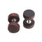 Fashion Mens Earrings Titanium Steel Geometric Handmade Round Wood Earrings for Women - Red
