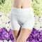 High Waist Abdomen Seamless Silk Anti-light Safety Pants - White