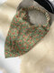 Women Chiffon Floral Pattern Elastic Fashion Triangle Scarf Headscarf Headband - Green