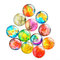 20 piezas de cristal de cristal pegatinas de refrigerador Árbol de la vida Classic Patrón Imán 3D hermosas pegatinas  - #9