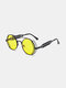 पुरुष रेट्रो फैशन आउटडोर UV संरक्षण जस्ती धातु फ्रेम गैर पर्ची नाक पैड सर्कल गोल धूप का चश्मा - #06
