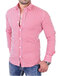 Men's shirt large size long sleeve shirt fashion  - Red