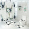 Elk Flower Printing Shower Curtain Floor Mat Four-Piece Combination Bathroom Mat Set - #4