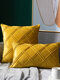 1 PC Velvet Solid Lattice Decoration In Bedroom Living Room Sofa Cushion Cover Throw Pillow Cover Pillowcase - Yellow