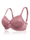 Push Up Lace Lightly Lined Breathable Bras - Pink