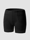 Women Modal Jacquard Stretchy Leggings Safety Boyshorts With Zip Pocket - Black
