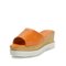 Women Outdoor Wedges Fish Mouth  Slippers  - Orange