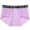 3XL Plus Size Lace Cotton Butt Lifter Mid Waisted Panties - Purple