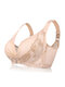 Sexy Deep Plunge Wireless Soft Gather Lightly Lined Fibroin Bras - Nude