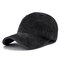 Mens Women Solid Washed Cotton Baseball Cap Funny Hat Sunshade Sport Summer Hats - Black
