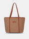 Women Plush Fashion Large Capacity Patchwork Handbag Brief Tote - Khaki