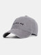 Men Cotton Made-old Letter Embroidery Sunshade Outdoor Casual Baseball Hat - Gray