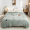 1Pcs Milk Velvet Blanket Towel Quilt Thin Single Dormitory Student Coral Velvet Air Conditioning Nap Cover Blanket - Green1