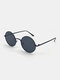 Unisex Metal Full Round Frame PC Lens Anti-UV Sun Protection Sunglasses - #03