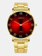 Jassy 16 Colors Stainless Steel Business Casual Roman Scale Color Gradient Quartz Watch - #02