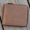 Vintage Genuine Leather Coin Bag Trifold Wallet For Men - #02