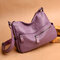 Women Faux Leather Leisure Shoulder Bag Crossbody Bag - Purple