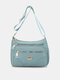 JOSEKO Women's Oxford Cloth Multilayer Lightweight Shoulder Bag Large Capacity Mom Messenger Bag - Blue