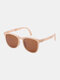 Unisex Full Frame Tinted Lenses Ultra-light Fully Foldable Portable Polarized UV Protection Sunglasses - Light Brown