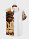 Mens Tribal Figure Pattern Patchwork Ethnic Short Sleeve Shirts - White