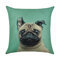 3D Cute Perro Patrón Funda de cojín de lino y algodón Hogar Coche Funda de cojín de oficina para sofá Fundas de almohada - #14