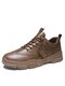 Men Brief Warm Lining Non Slip Outdoor Casual Shoes - Brown