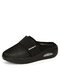 Plus Size Women Halcyon Beach Vacation Cushioned Shake Shoes Comfy Breathable Closed Toe Slippers - Black